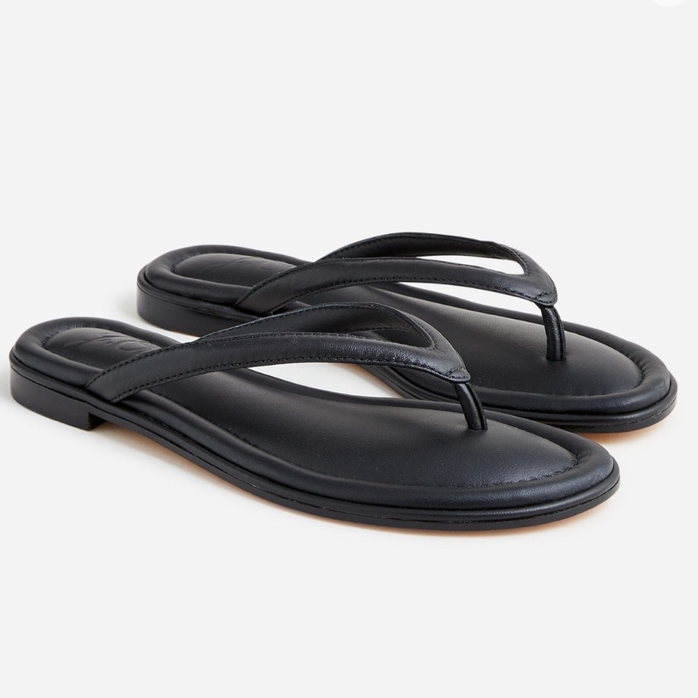 J. Crew Retail ~ Menorca Leather Black Sandals